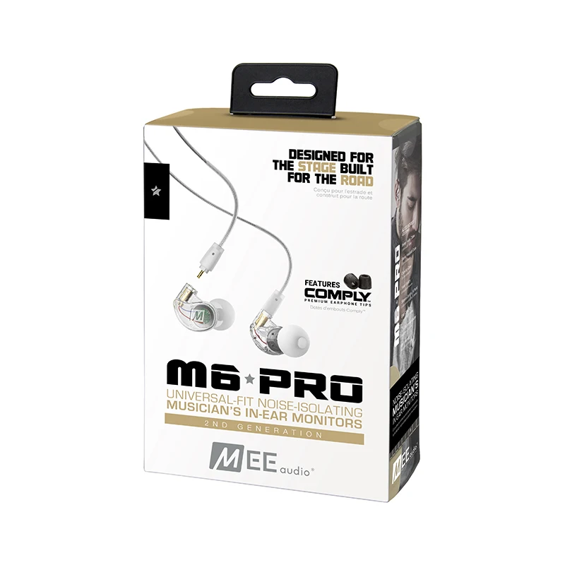 MEE Audio M6 PRO 2nd наушники с шумоподавлением 3,5 мм M6 PRO Поколение 2 Hi-Fi наушники-вкладыши со съемными кабелями