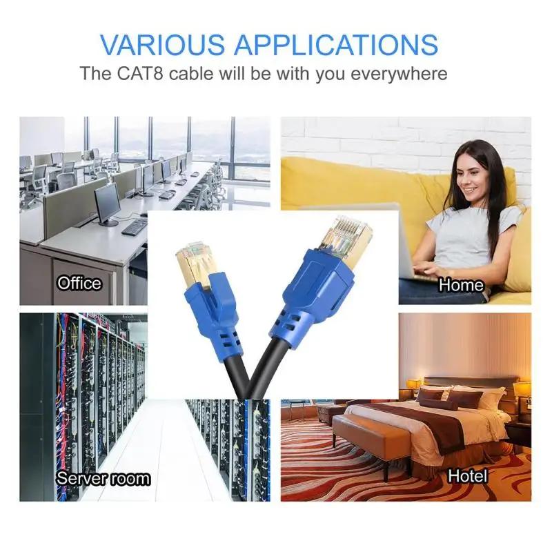 0 5 m возможностью погружения на глубину до 30 м Cat8 Ethernet кабель RJ45 8P8C сетевой 2000 МГц