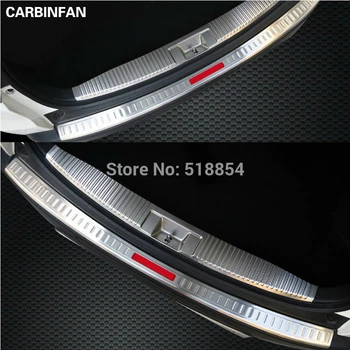 

ACCESSORIES 2PC FIT FOR HONDA 2014 2015 2016 VEZEL REAR BUMPER PROTECTOR CARGO BOOT SILL PLATE TRUNK LIP 2PCS/SET