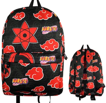 

Naruto Red Cloud Fashion Backpacks Rucksacks Cartoon Backpack Casual Student School bags travel Knapsack Unisex New