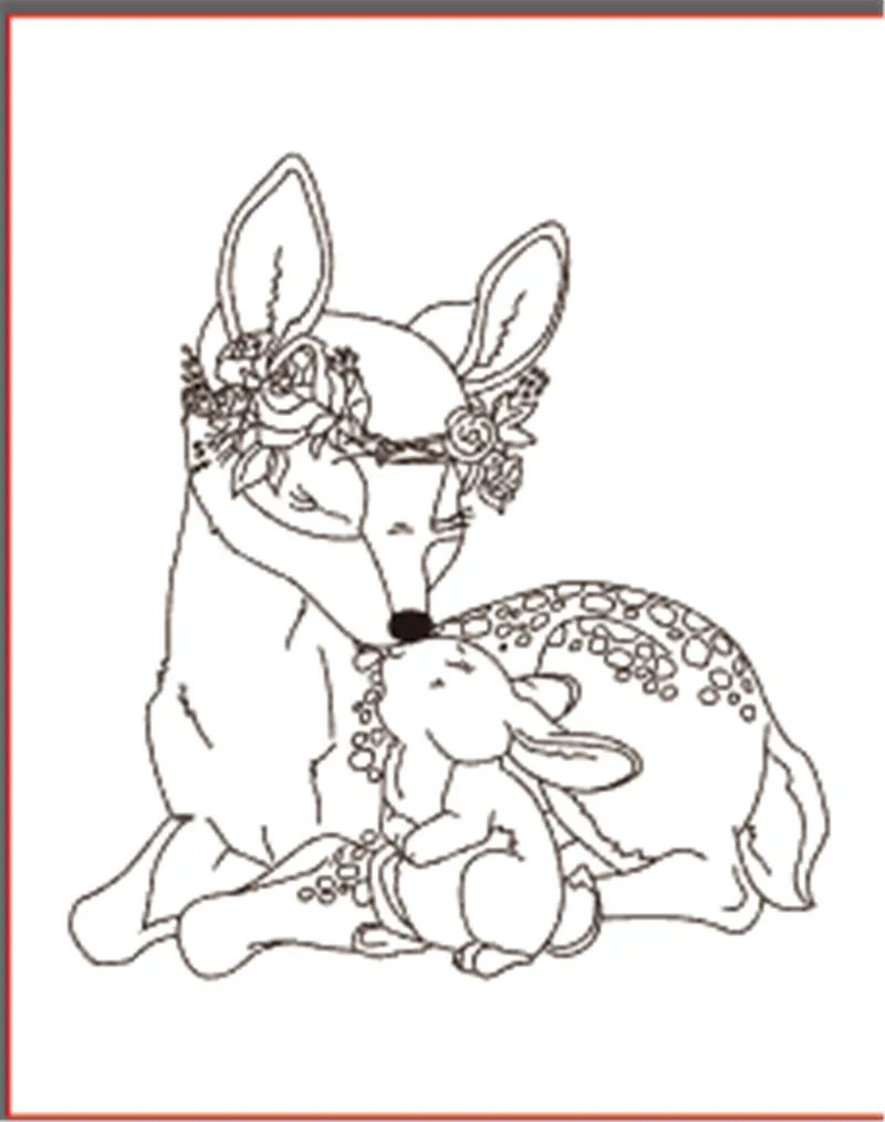 

10x8 Fawn New Transparent Clear Rubber Stamp Sheet Cling Scrapbooking Photo Album PaperCard DIY Craft