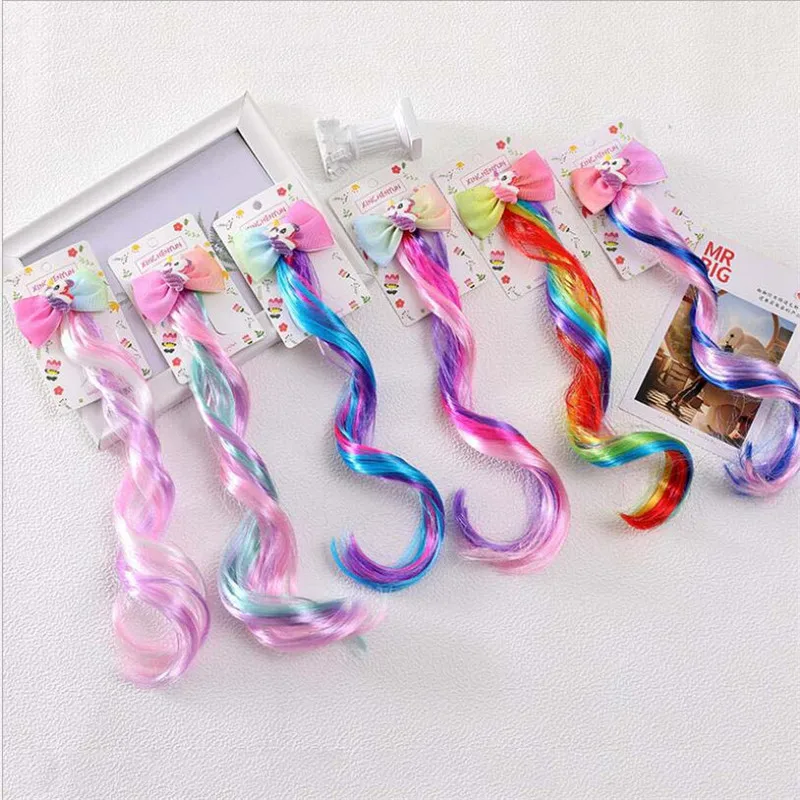 Fashion Girl Hairpin Child Twist Hair Clip Simple Barrette Unicorn Cartoon Rope Accessories Kids Wig Head Wear |
