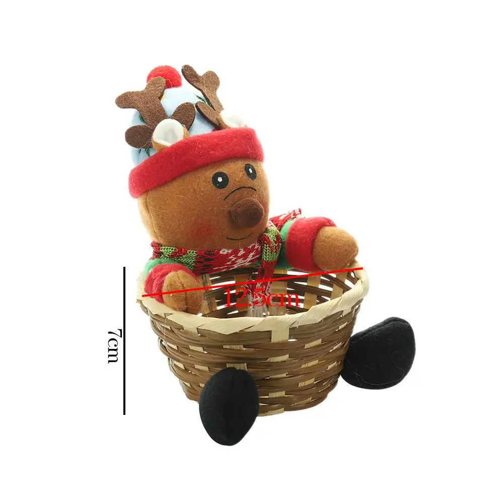 Новогодняя Коллекция года, Рождественская корзина для хранения конфет-бара, корзина для кукол, сумка с ручкой, коробка для свадебных торжеств, украшение Санта-Клауса, корзина для сладостей