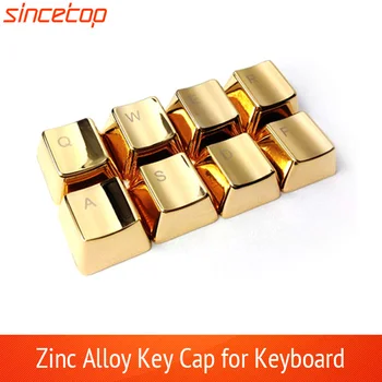 

Zinc Alloy Key Cap for Mechanical Keyboard MX Axis Silver/Golden Metal Keycaps Keypress WASD QWERASDF ARROW 37key