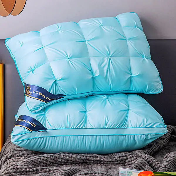 Hilton-花の装飾が施された3D羽毛布団,柔らかい弾性枕,コア枕