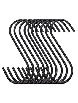 

10PCS S Hooks Heavy Duty Metal Withstand up to 40 pounds Multifunctional Anti-Rust S Hanging Hooks for Kitchen Office Garden