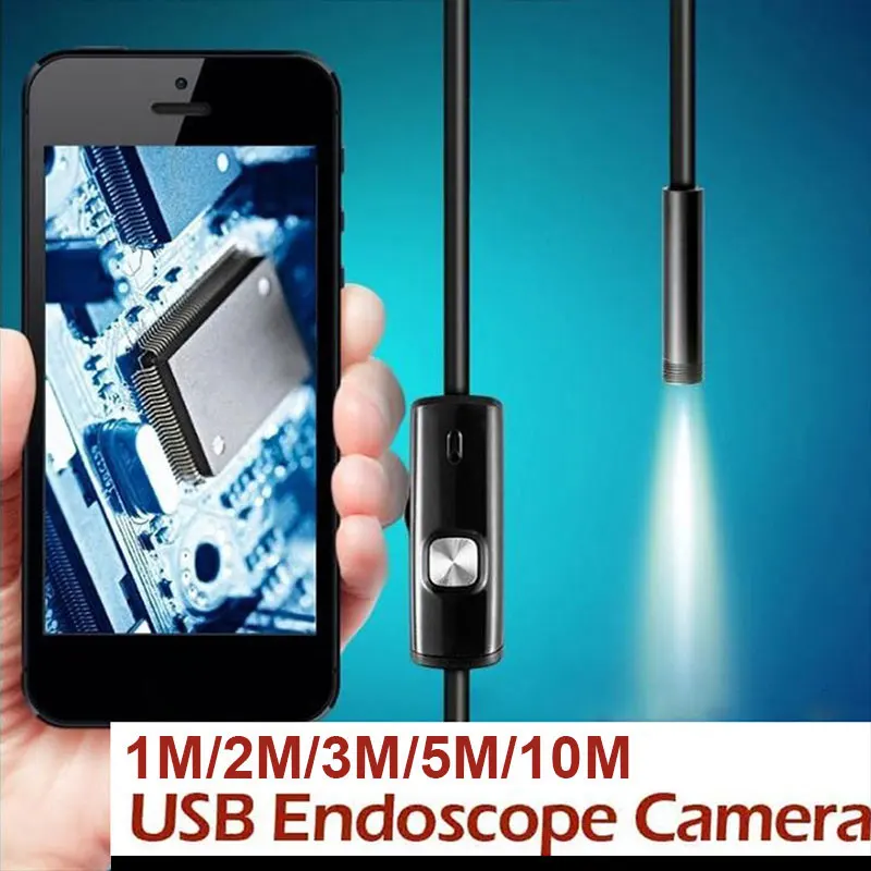 

Endoscope Ear Spoon Borescope Mobile Phones Real-Time Video 3 in 1 7mm Inspection Monitoring Photos Computers USB Portable