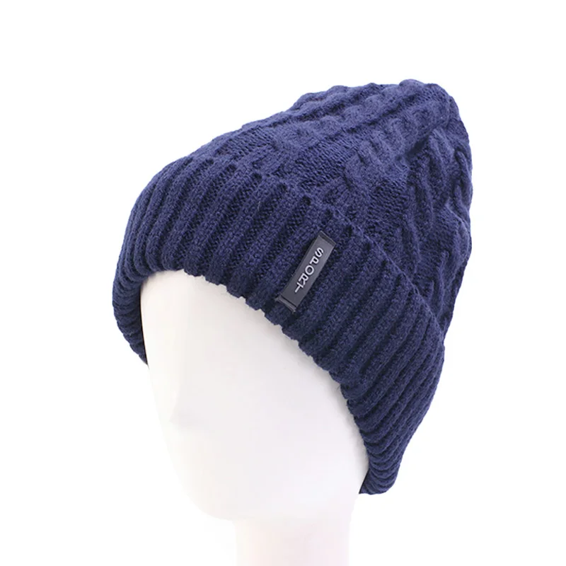 

New fashion Winter Hat Warm cable Knitted Wool Thick Baggy Slouchy Beanie Skull Cap for Men Women Gifts Male Gorros Bonnet Caps