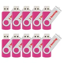 10PCS/LOT 32GB USB Flash Thumb Memory Stick 16GB 8GB Rotating Pen Drive Metal 4GB 2GB Flash Stick for PC Mac Tablet Speaker Pink