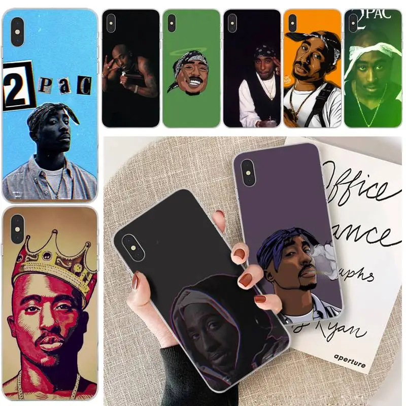 Рэп звезды 2pac чехол для телефона coque fundas iphone 12 11 PRO MAX X XS XR 5S 6S 7 8 PLUS SE 2020 | Мобильные