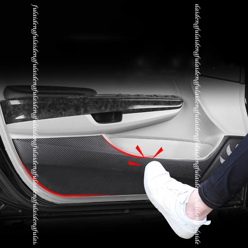 

4 шт. для Toyota Camry 2012-2017, углеродное волокно, полиуретановая защитная накладка для двери, защитная накладка, аксессуары для стайлинга автомобиля