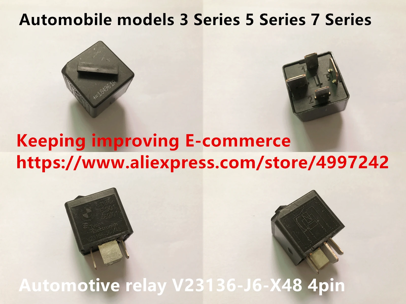 

Original new 100% import automobile models 3 Series 5 Series 7 Series automotive relay V23136-J6-X48 4pin
