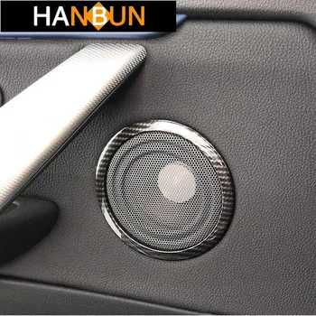 

Carbon Fiber Color Car Door Stereo Speaker Frame Cover Trim For BMW 3 Series 3GT F30 F34 2013-18 Interior Horn Ring Sticker