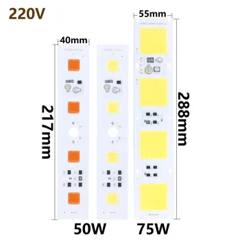 

220V LED Lamp Chip 50W 75W Epistar high-brightness COB Chip Smart IC No Need Driver Ampoule ForDIY LED Bulb FloodLight Spotlight