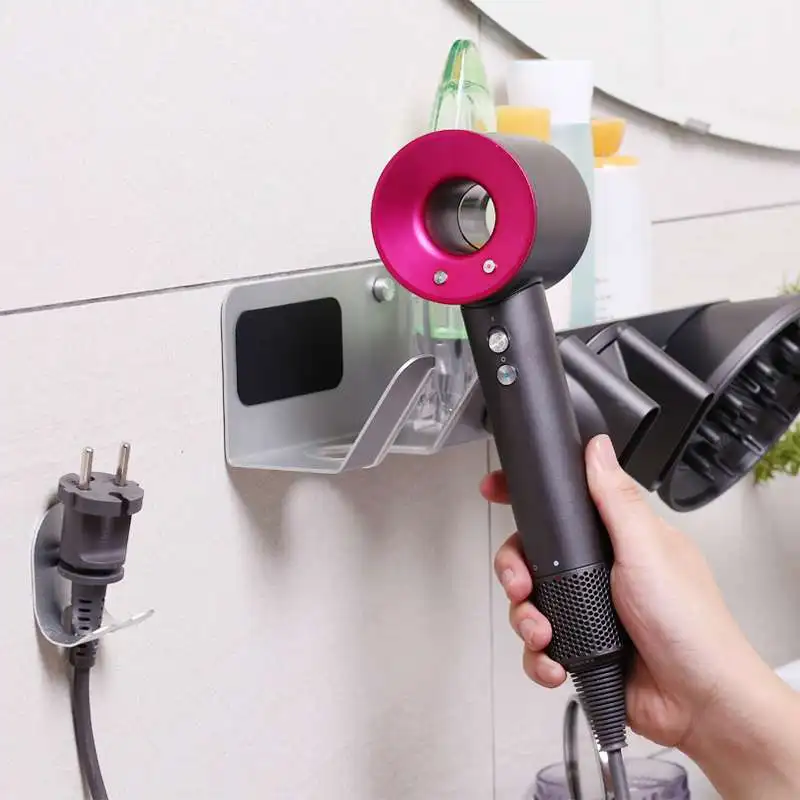 Настенный держатель для фена Dyson Supersonic, кронштейн-вешалка из алюминиевого сплава для фена Dyson, диффузор и две насадки