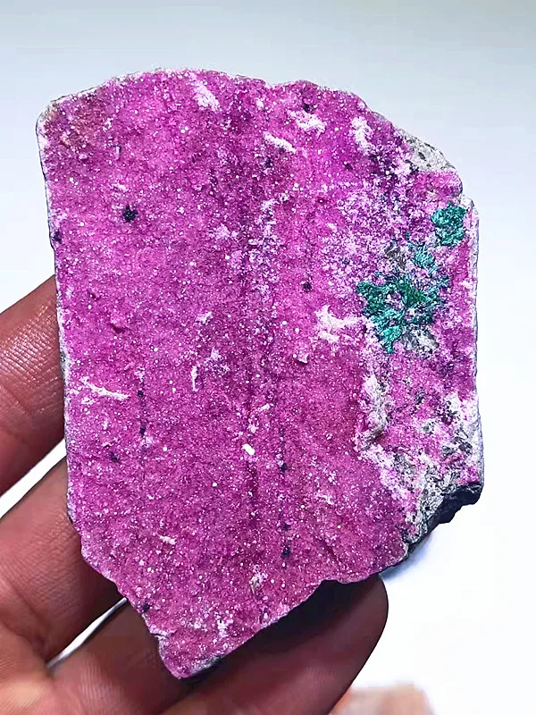 Pietra Naturale Cobalto Calcite Malachite Symbiont + Zeolite Cristallo Grezzo Campione Decorazione Di Cristallo Feng Shui Trattamento Domestico