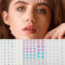 1Pc Diamond Temporary Tattoo Festival Party Decoration Face Body Makeup Tools Eyeliner Glitter Colored Jewels Eyeshadow Stickers