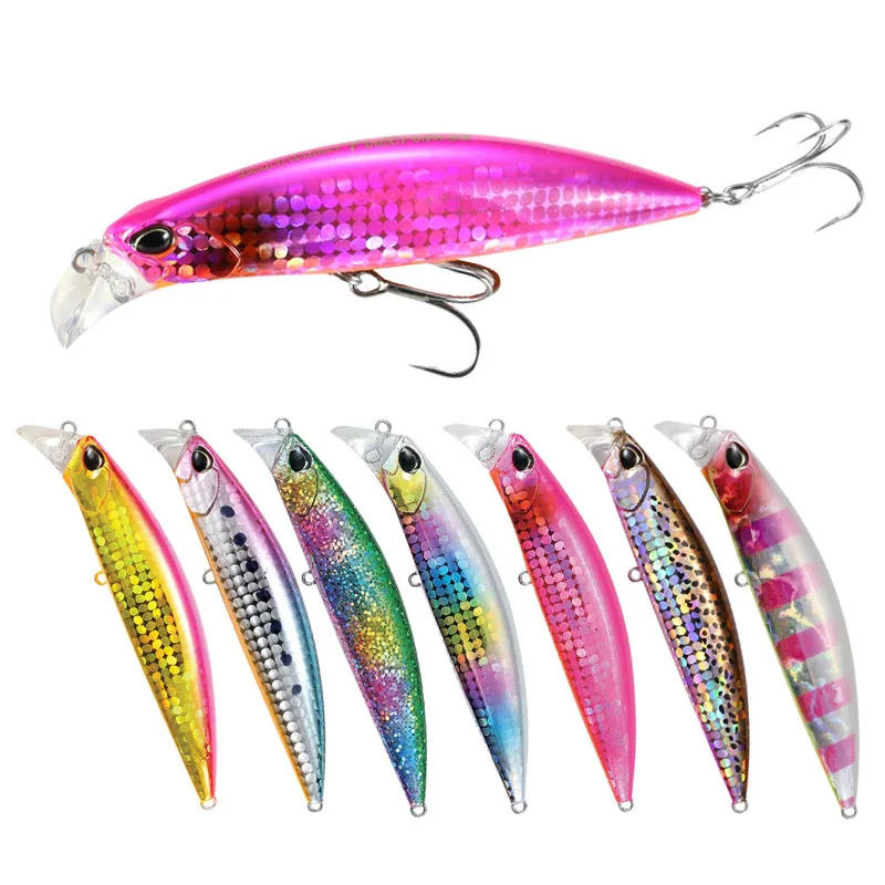 1pc popper 9.5cm 30g isca de pesca isca artificial duro agudos gancho submerso wobblers minnow crankbait pesca enfrentar