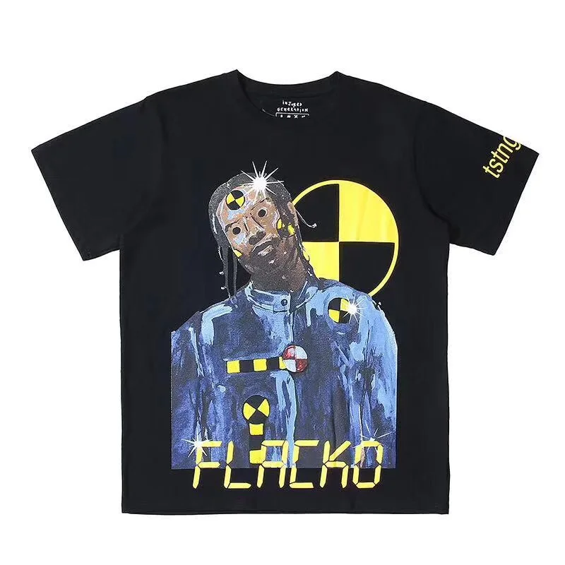 Asap Rocky Футболка мужская и женская 1:1 Высококачественная летняя уличная одежда как можно скорее Рокки Травмированный туристический магазин футболки топ тройники