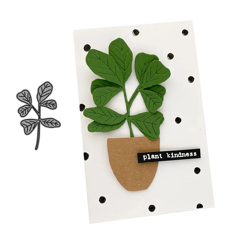 

JC New Design Potted Leaves Metal Cutting Dies for Scrapbooking Stencil Handmade Paper Card Model Craft Mold DIY Decor Die Cut
