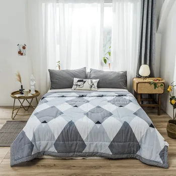 

Peter Khanun Summer Soft Breathable Blanket Skin-friendly Double Side Printed Summer Cool Quilt King Queen Size Thin Quilt