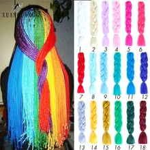 Парик, большая коса, синтетические высокотемпературные волокна, волосы, вязанные крючком, термостойкие волосы для наращивания, 24 дюйма, большая коса