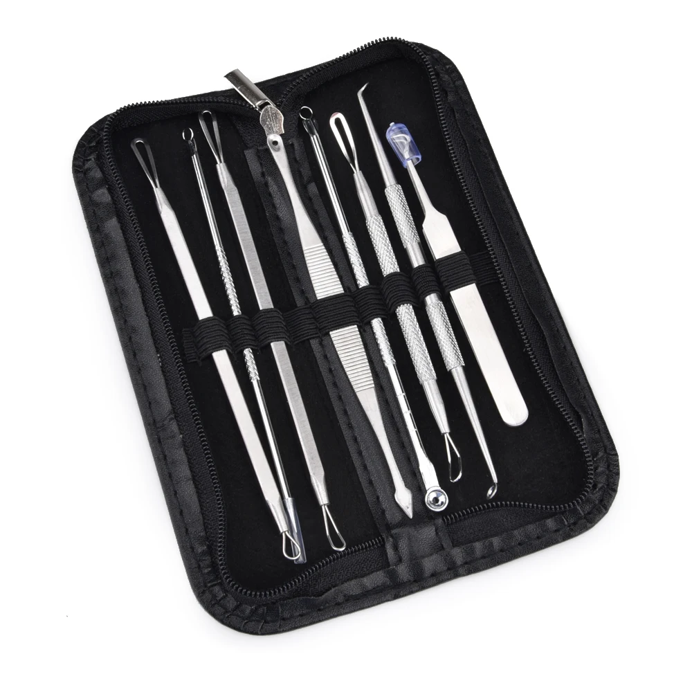 

8Pcs/Set Acne Blackhead Remover Needles Remove Blackheads Acne Black Spot Extractor Pimple Removal Tool Facial Pore Cleaner