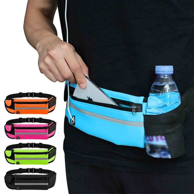 Funda para riñonera para correr Fitness riñoneras soporte para teléfono bolsillo correr deportes Camping senderismo cinturón bolsa de botella de agua