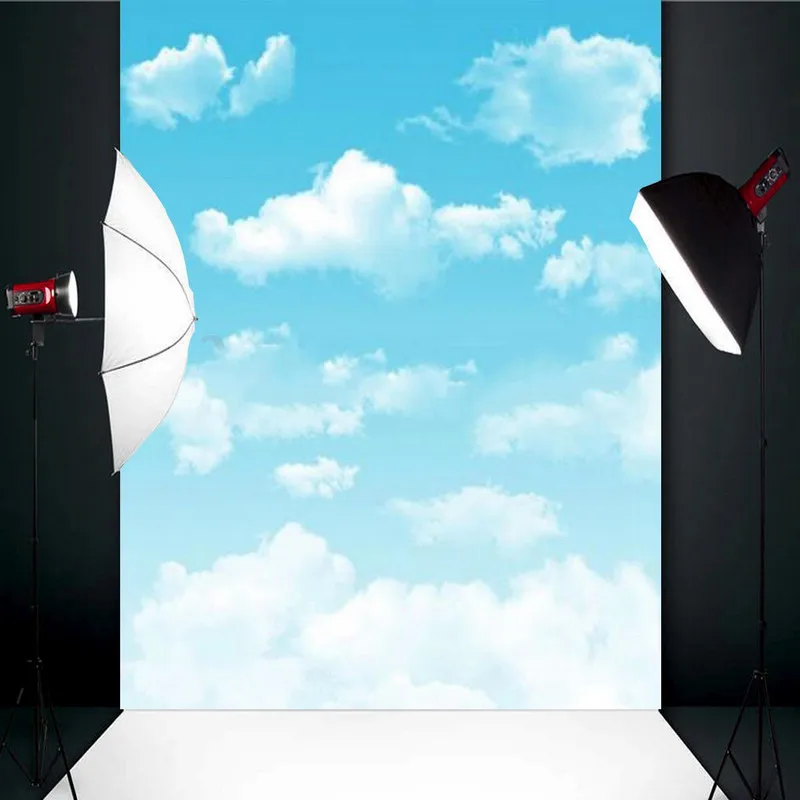 Blue Sky White Cloud Studio Photography Background Photo Backdrop Props