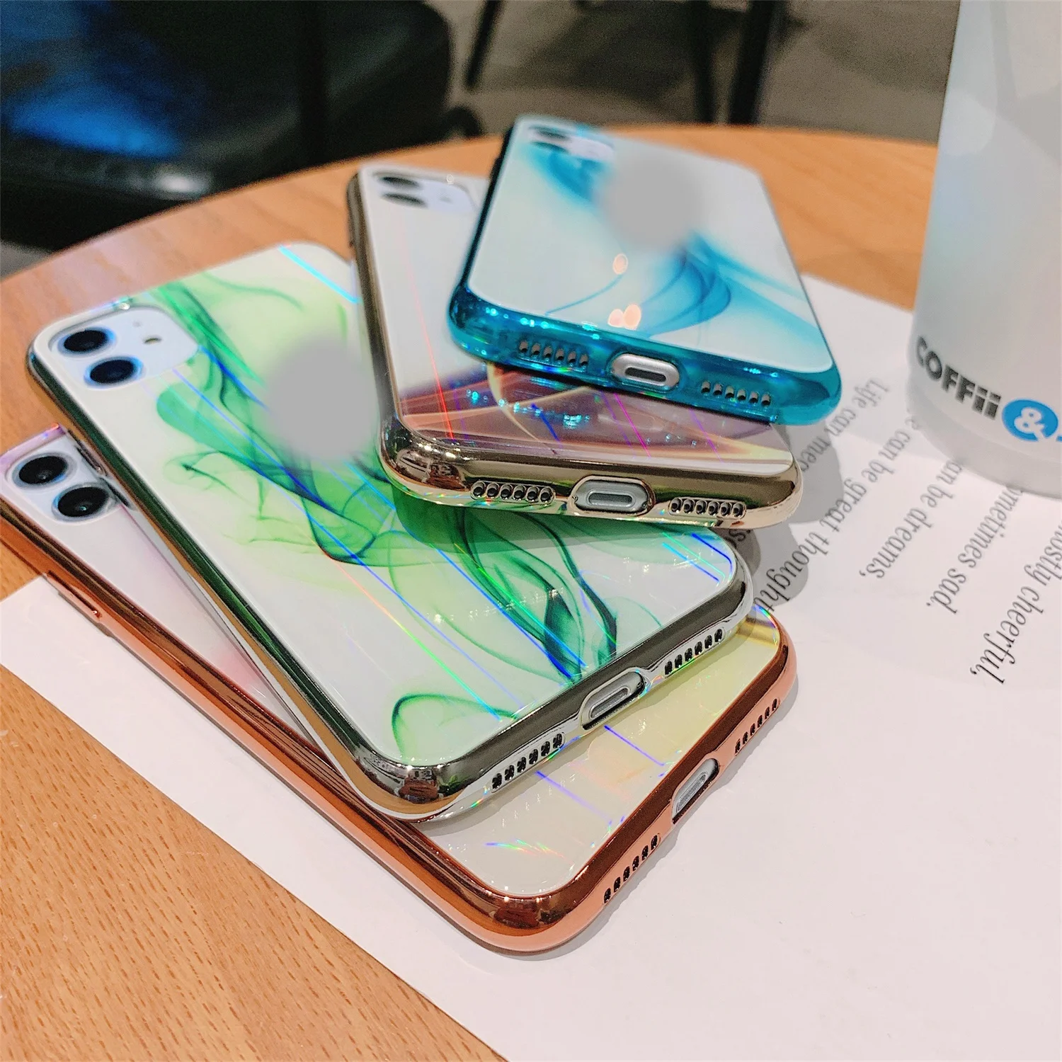 LISCN стекло защитный чехол для телефона для iPhone 11 Pro Max XR XS MAX X Закаленное Стекло разноцветный чехол для iPhone 7 8 6 6splus