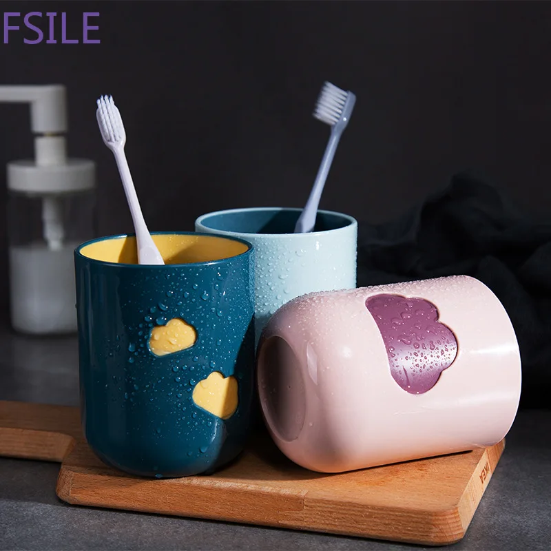 400ml Fsile Creative 4 Color Environmental Protection Cloud Cup Couple Toothbrush Cup Crock Cup Home Water Cup Washing Cup
