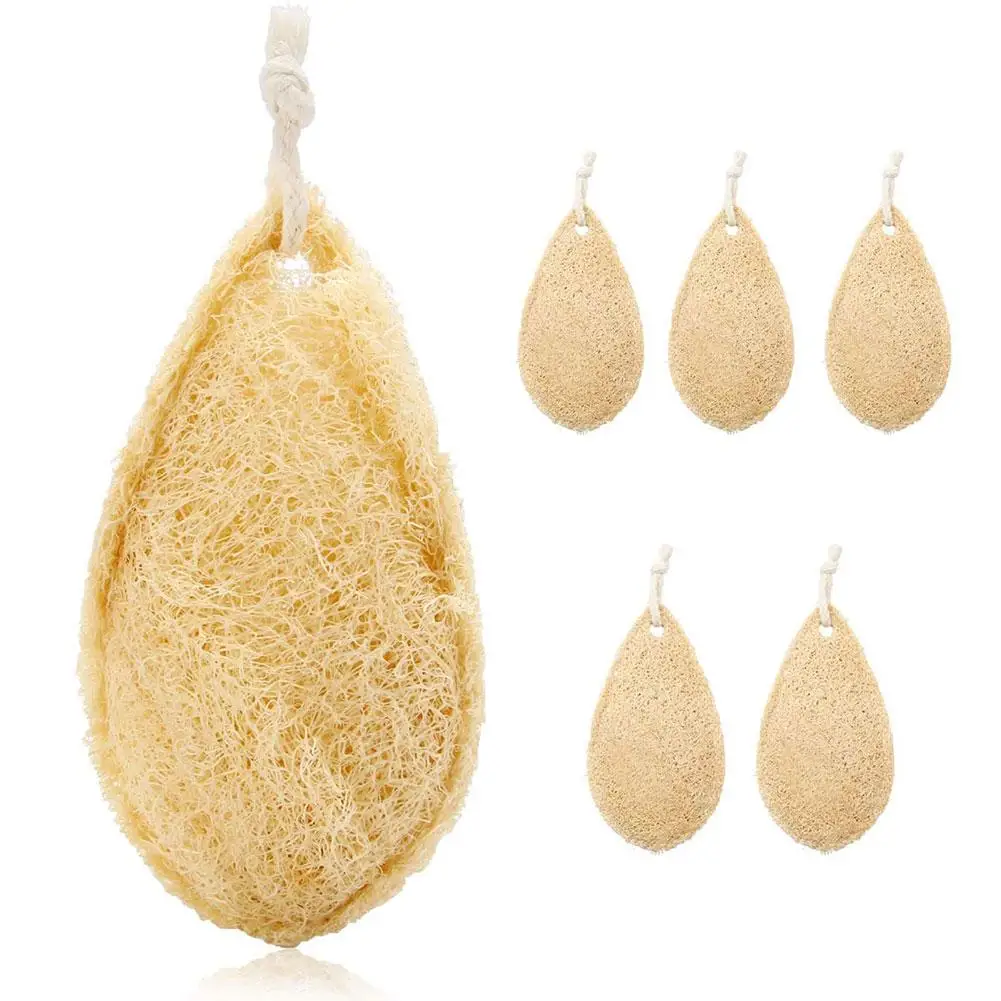 2/5pcs Natural Loofah Fiber Sponge Durable Loofah Scrubber Clean Dish