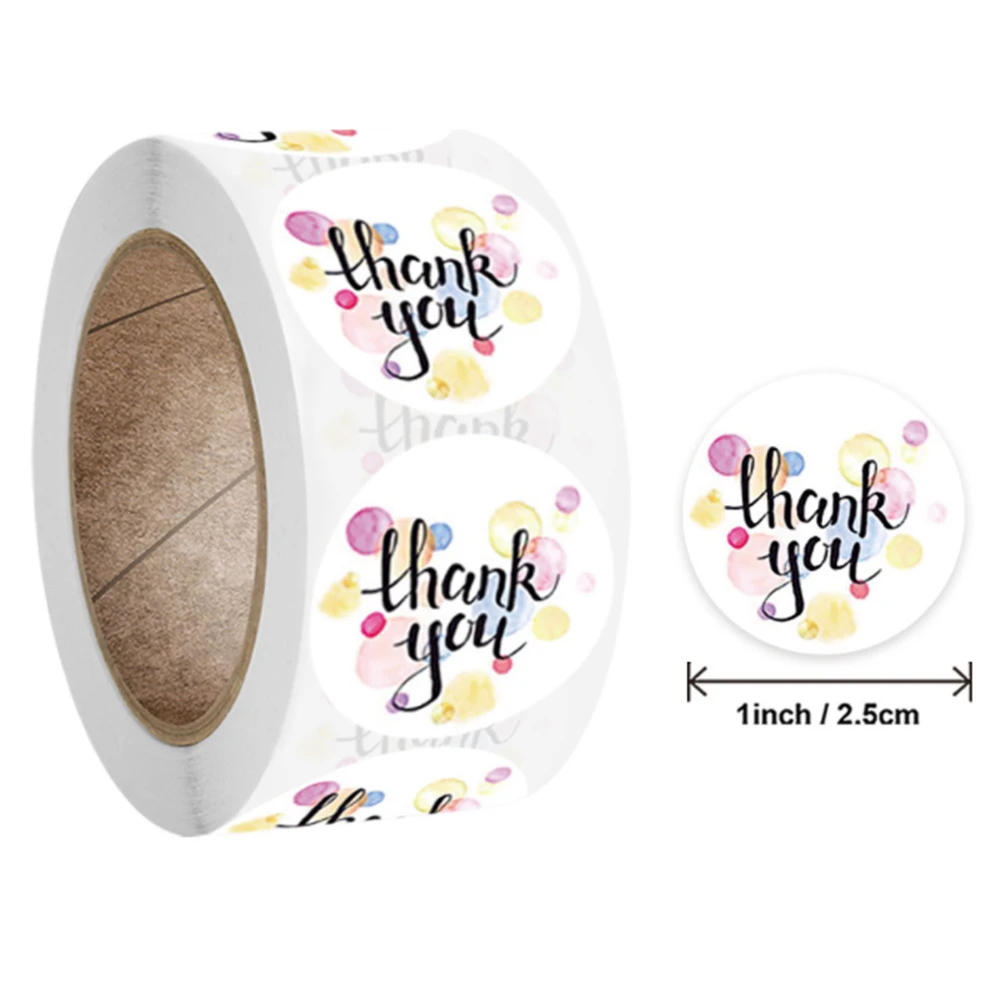 白底红心thank you贴纸4