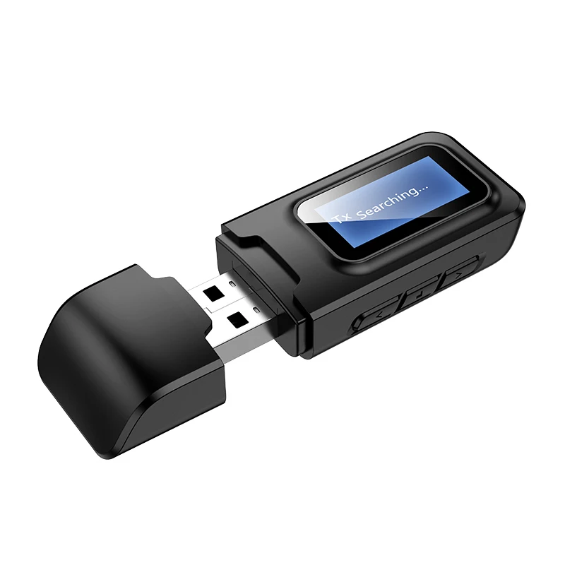 Bluetooth 5 0 o приемник передатчик ЖК дисплей 3 мм AUX разъем стерео USB ключ беспроводной