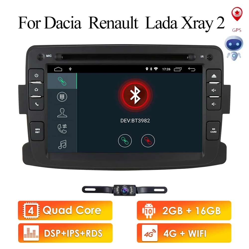 quadcore android 10.0 car dvd for Dacia Lodgy Logan Duster Sandero 1din radio gps video 4g wifi navigation multimedia player dsp |