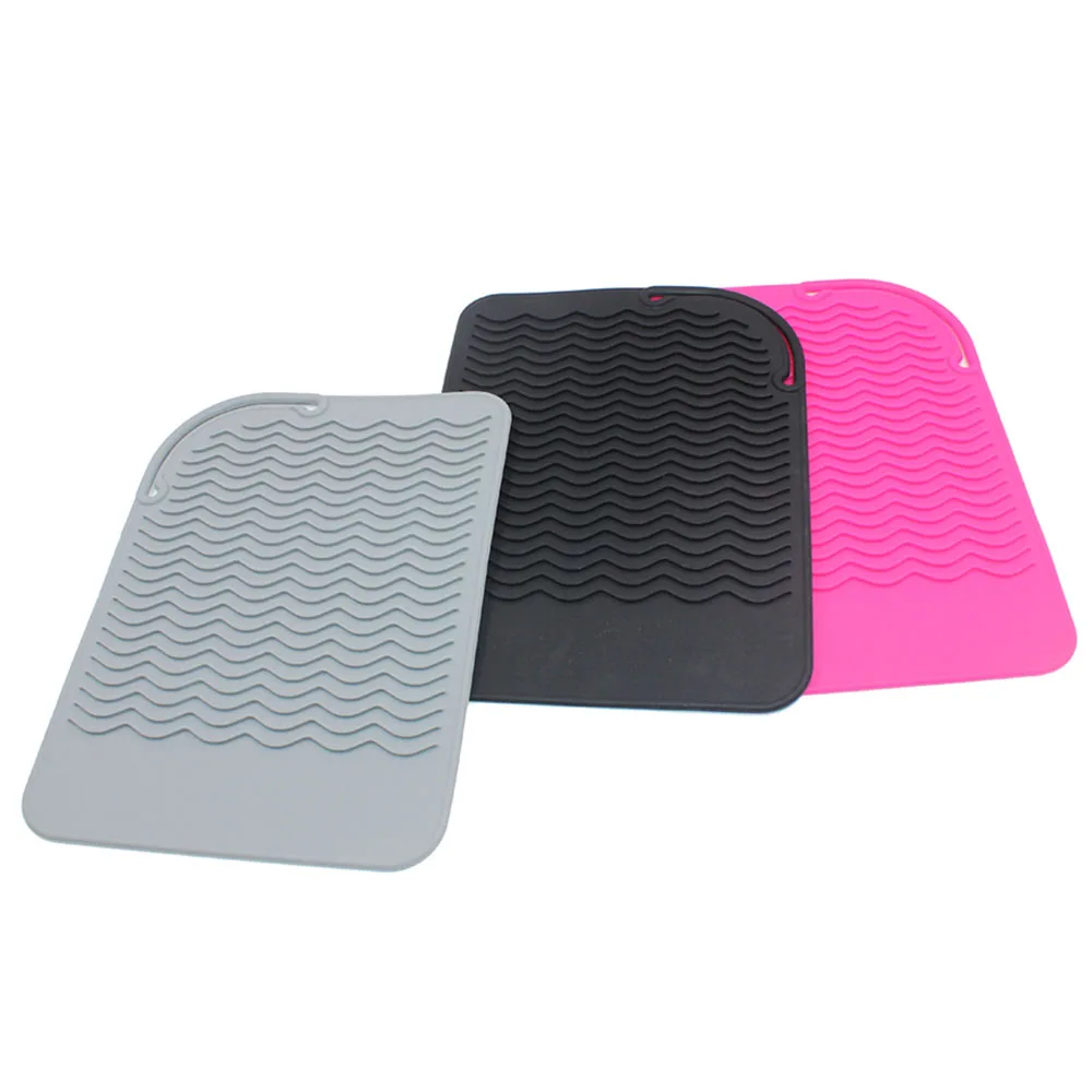 Silicone Heat Resistant Mat Pouch for Curling Iron Hair Professional  Styling Tool Anti-heat Mats for Hair Straightener Curling