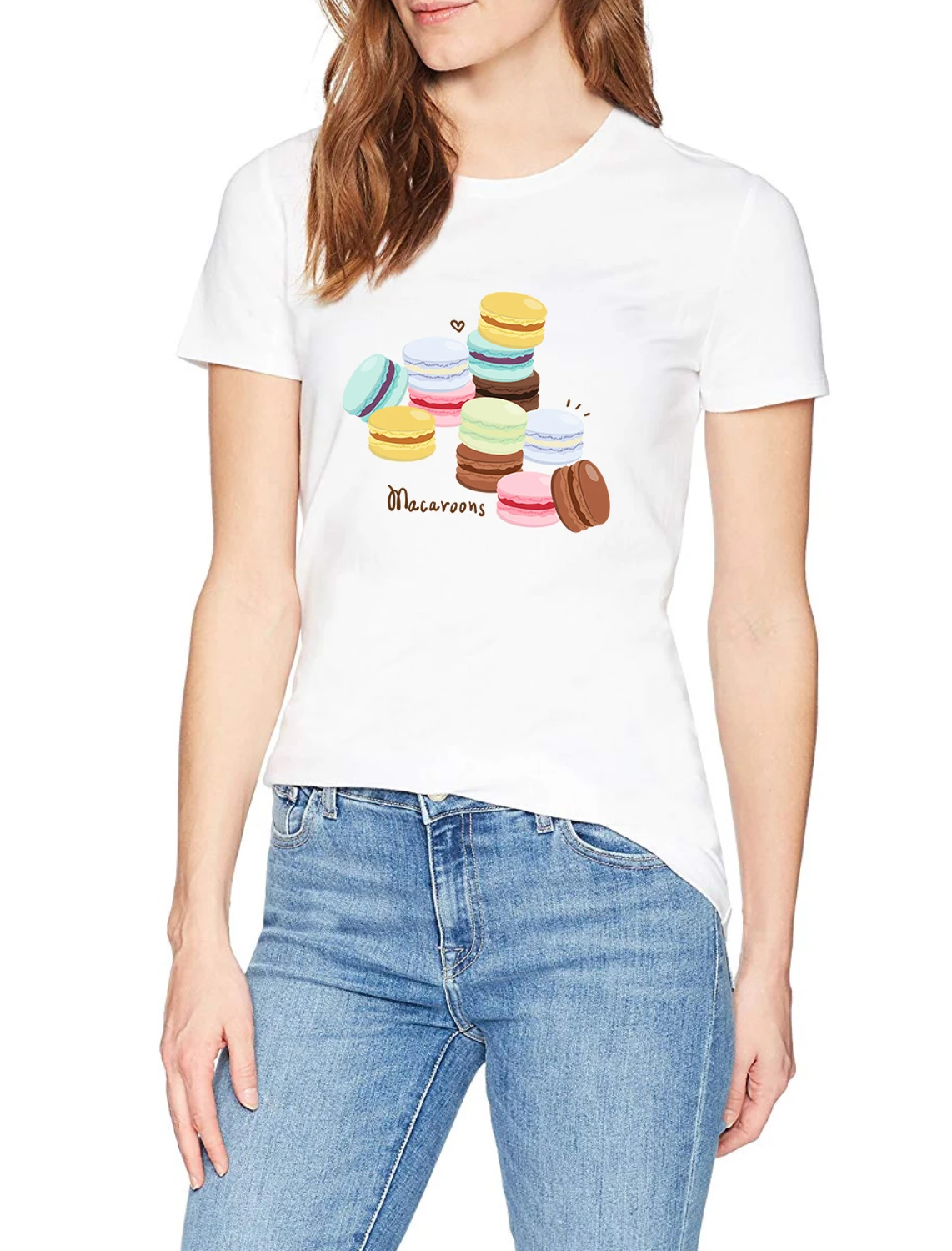 Женская Повседневная футболка с круглым вырезом черные/белые летние футболки