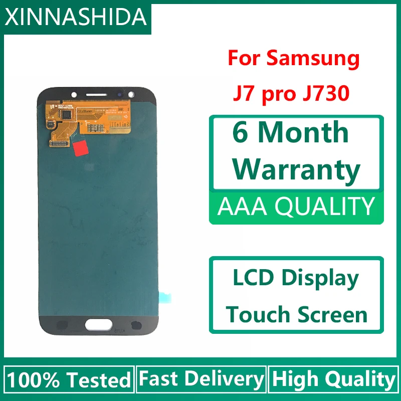 ЖК-дисплей AMOLED 5 дюйма для Samsung Galaxy J730 J730F J7 Pro 2017 с сенсорным экраном и дигитайзером