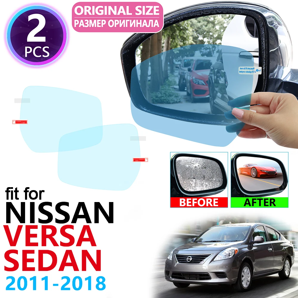 Зеркало заднего вида с полным покрытием для Nissan Versa Sedan N17 Almera Sunny Latio 2011 ~ 2018