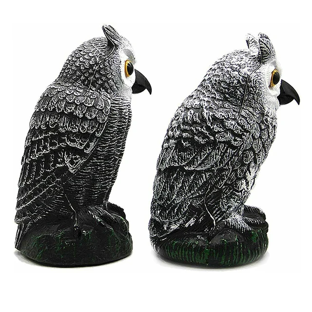 2Db Madár Madárijesztő Hamis Bagoly Dísz Természetű Kártevőirtó Kerti Dekorációs Szobor A Madarak És Kártevők Elriasztására - Image 3