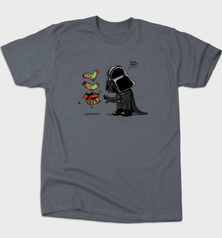 Футболка мужская с принтом хлопковая рубашка носки Darth круглым вырезом и