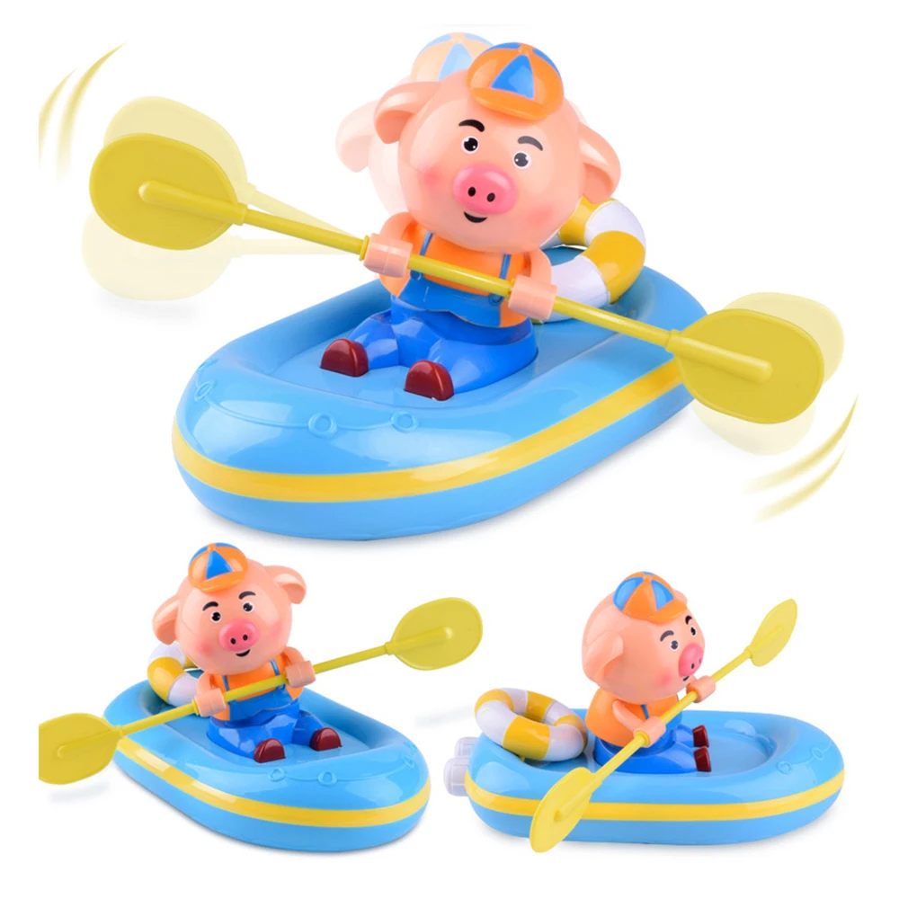 Электронные игрушки гребля свинья купание в воде дети играть вода игрушка подарок детский бассейн игрушка душ интерактивные игрушки