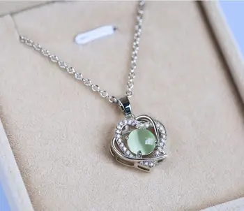 

YTF76 925 Silver necklace For Women Simulated Engagement necklace Accessories