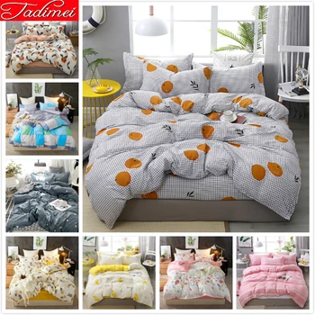 

Stripe Plaid Gray Duvet Cover Covet Sheet Pillowcase Bedding Set Adult Kids Child Soft Cotton Bed Linen Quilt Comforter 180x220