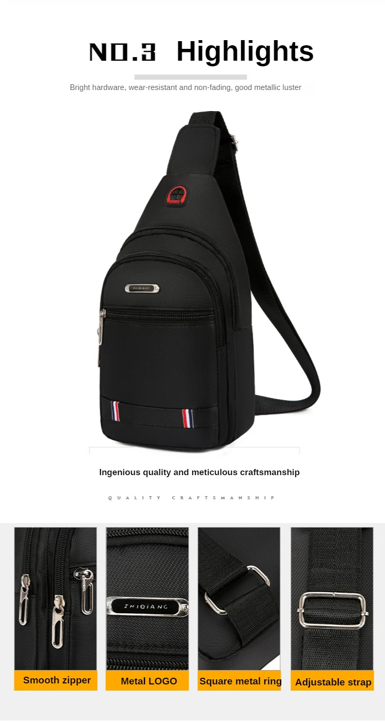 ZK20 Tool Bag Breast Package Men Shoulder Crossbody Bag Leisure Waterproof Hard-Wearing Oxford Cloth Cross Body Chest Bag Travel tool bags for sale