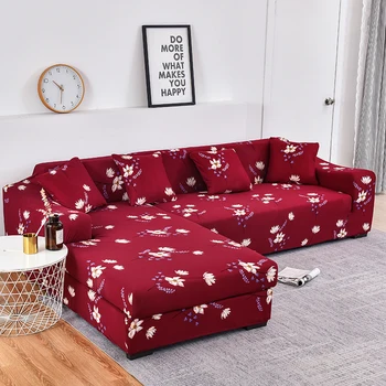 

Cotton elastic sofa cover, you need to order 2 pieces covers for L-shape corner sectional sofa cover for living room solid color