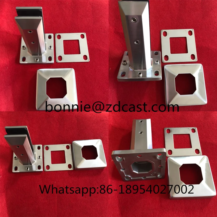Description Picture 3 of itemZD Adjustable Canada Stainless Steel Railing Designs Customized Pool Fence Glass Spigot Railings Porch Railings