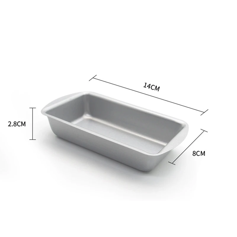 3/6Pcs Mini Toast Bread Mold Carbon Steel Loaf Baking Pan Nonstick Bread Cake Mold Rectangle Fruit Pie Baking Tray For Kitchen