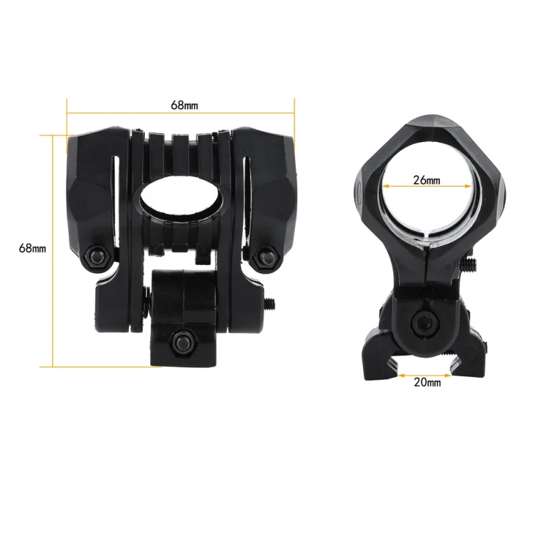 

Tactical Light Mount 26mm 5 Position For Airsoft Flashlight (Laser) Picatinny 20mm Rail Mount For Hunting GMT601