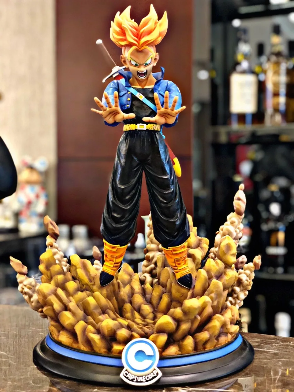 Модельные вентиляторы inlock KO Dragon Ball Z 40 см Супер saiyan future trunks GK статуя из смолы содержит светодиодную световая фигура игрушка для коллекции